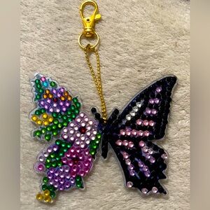 Hand crafted rhinestone keychain